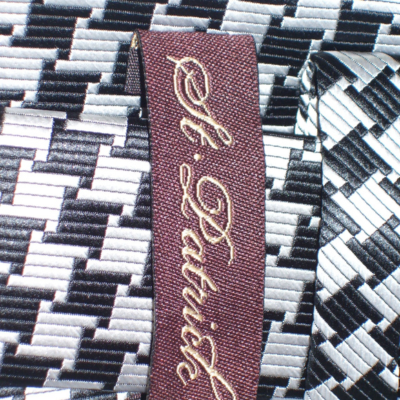 SOLD  Silver Necktie Sock Flower Hanky Cuff Link - Picture 5 of 8